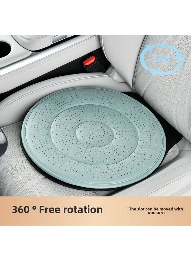 2pcs Mint Green Ergonomic 360 Rotating Car Seat Cushion Anti Slip Comfort for Long Distance Drivers - Image 2